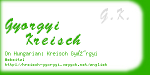 gyorgyi kreisch business card